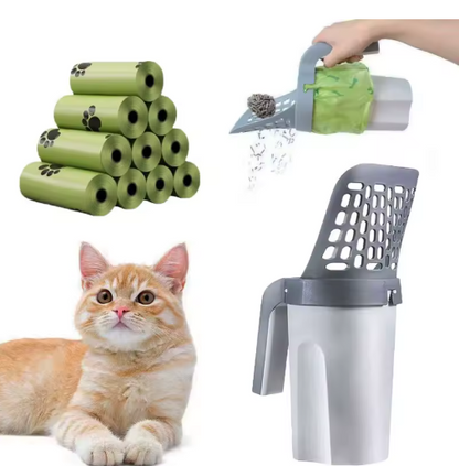 LimpaAreia™ | Pá Autolimpante para Caixa de Areia do Gato